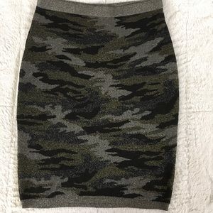 Jennifer Lopez Metallic Pencil Skirt